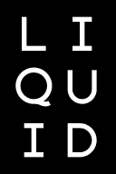 Black and white liquid logo